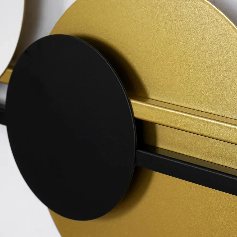 Modern 3D Geometric Round Large Metal Wall Clock