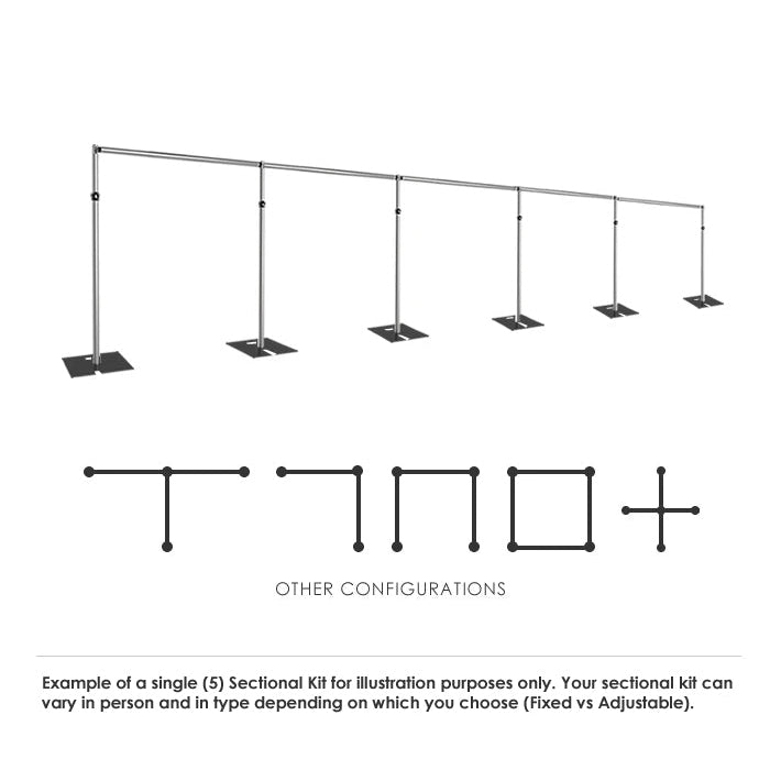 12–50ft Heavy-Duty Adjustable Backdrop Stand 
