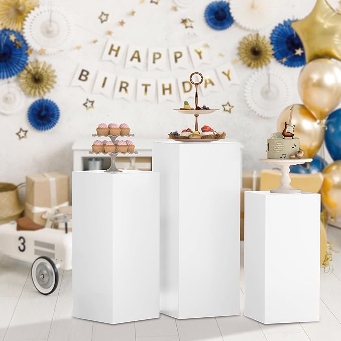 3 PCs-Set Metal Square Stand3 PCs-Set Square Stand | Pedesta Stand l Plinth Display Cake Stands