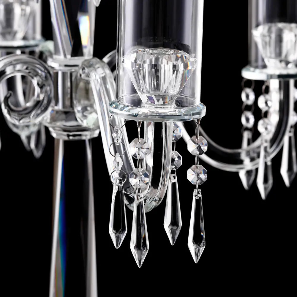 5 Arm 40" Crystal Glass Candelabras Party Candle Holders