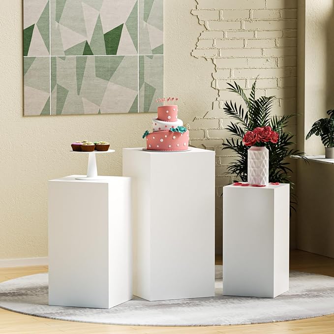 3 PCs-Set Metal Square Stand3 PCs-Set Square Stand | Pedesta Stand l Plinth Display Cake Stands