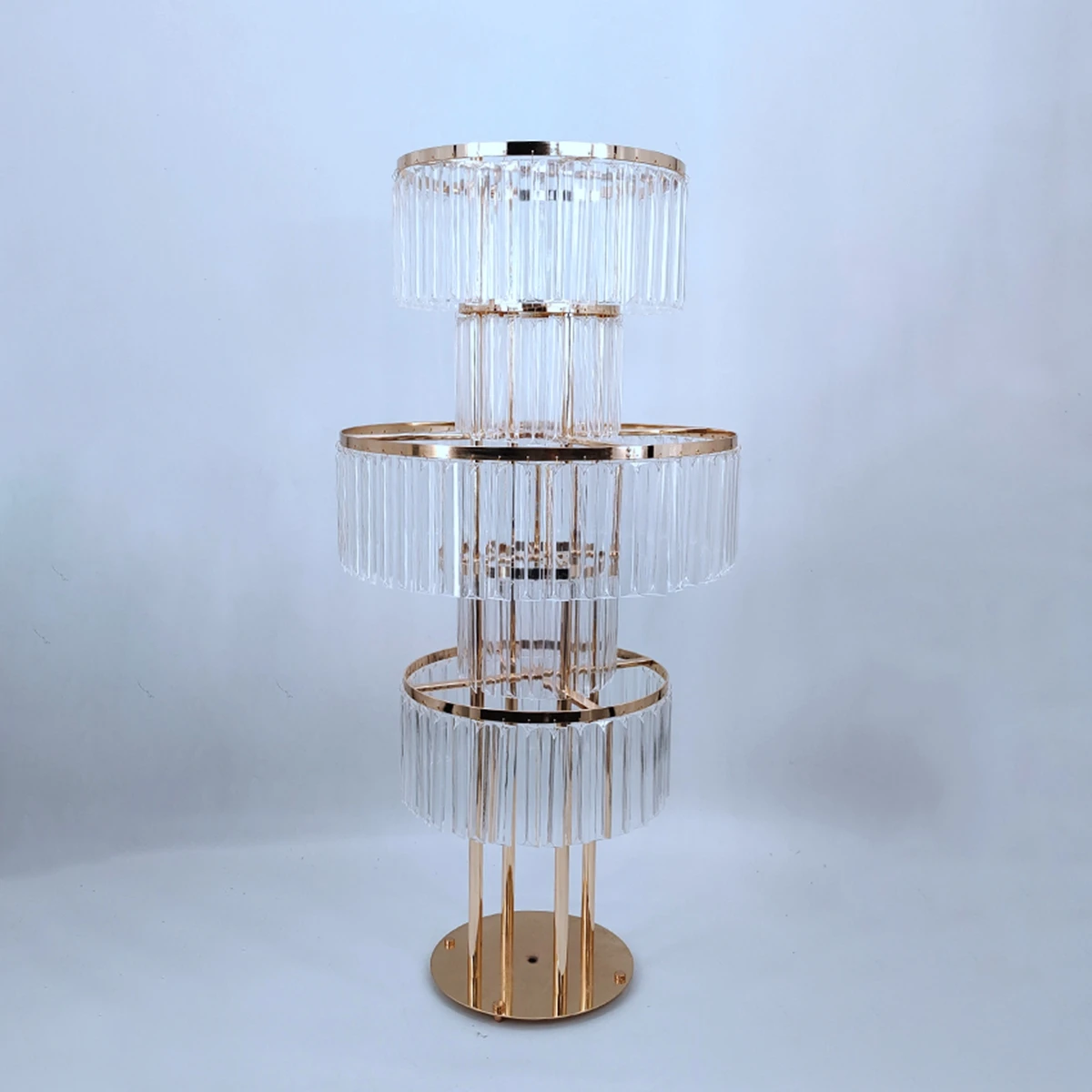 5-Tier Round Gold Flower Stand