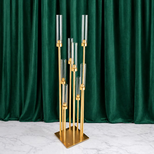 8 Arm 50" Gold Metal Candelabra