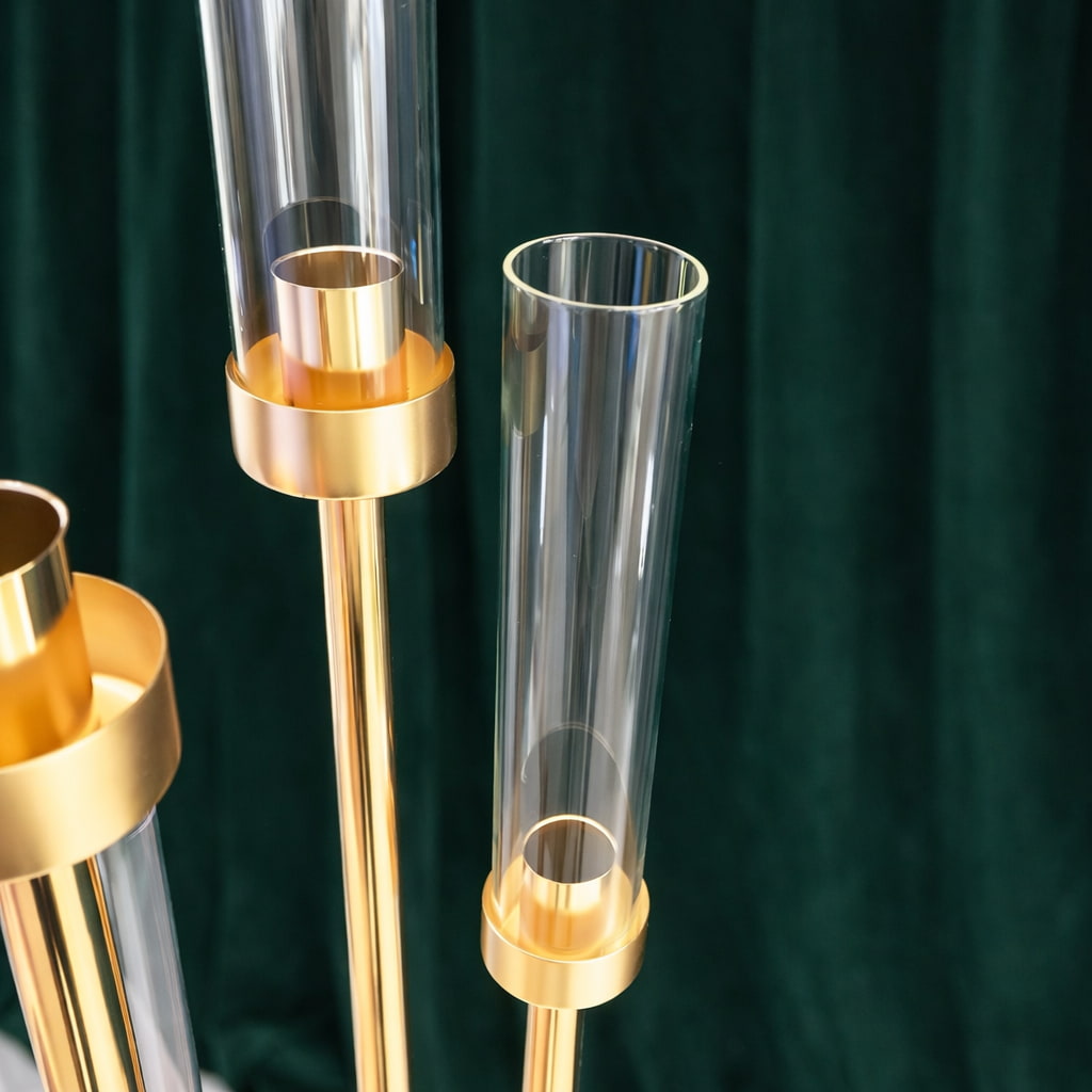 8 Arm 50" Gold Metal Candelabra