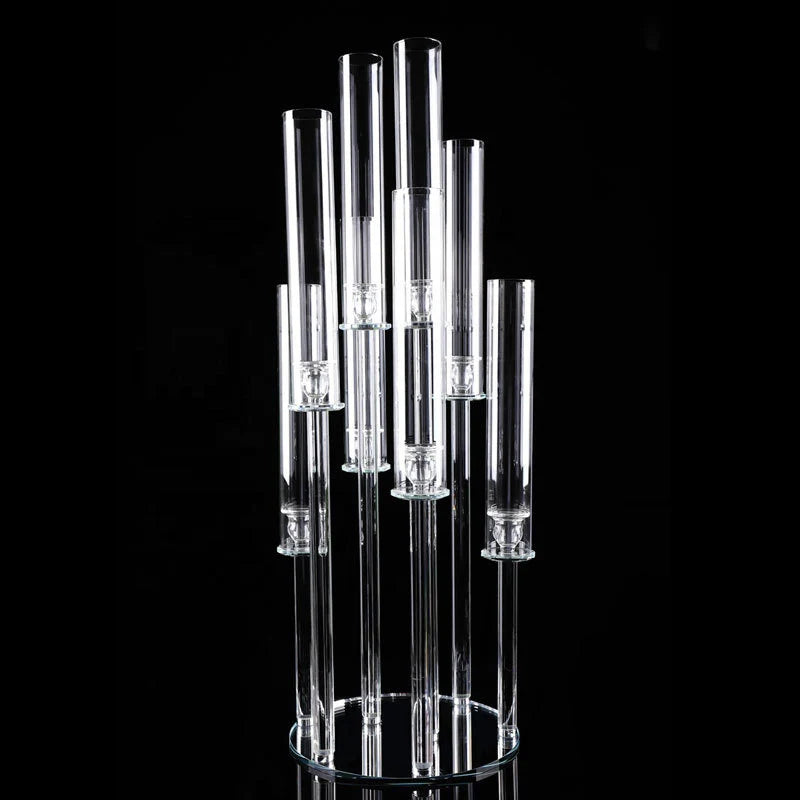 8 Arm 36" Crystal Glass Candelabra Wedding Centerpiece