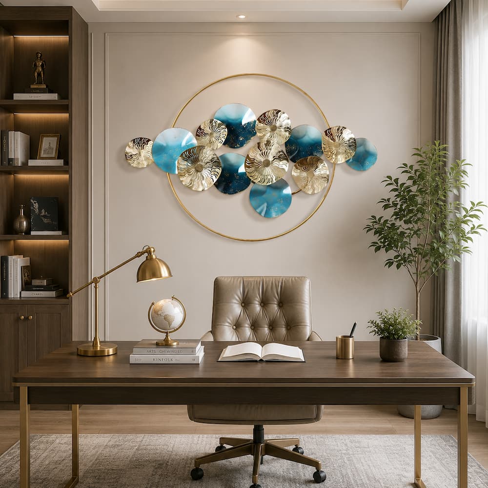 Modern 3D Hollow Leaves Metal Wall Decor Home Accent Art
