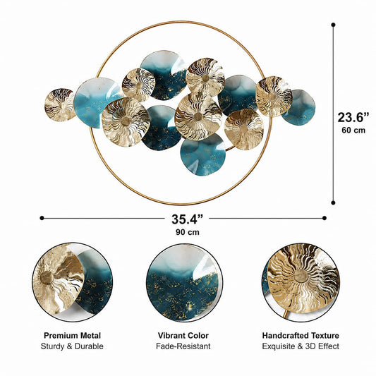 Modern 3D Hollow Leaves Metal Wall Decor Home Accent Art