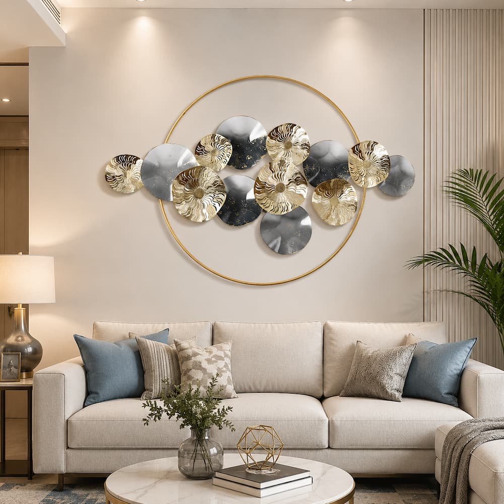 Modern 3D Hollow Leaves Metal Wall Decor Home Accent Art