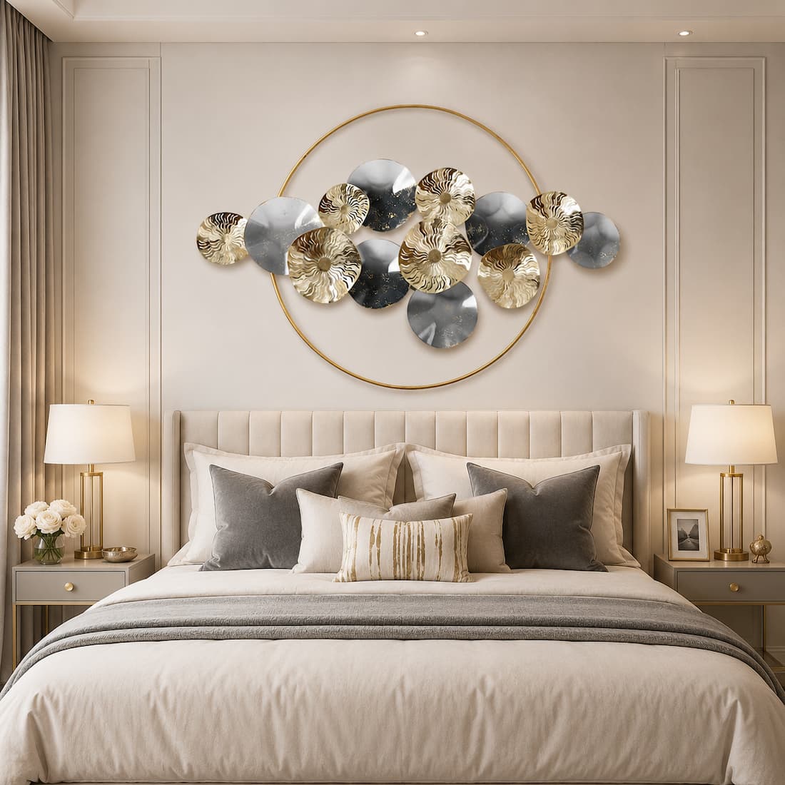 Modern 3D Hollow Leaves Metal Wall Decor Home Accent Art