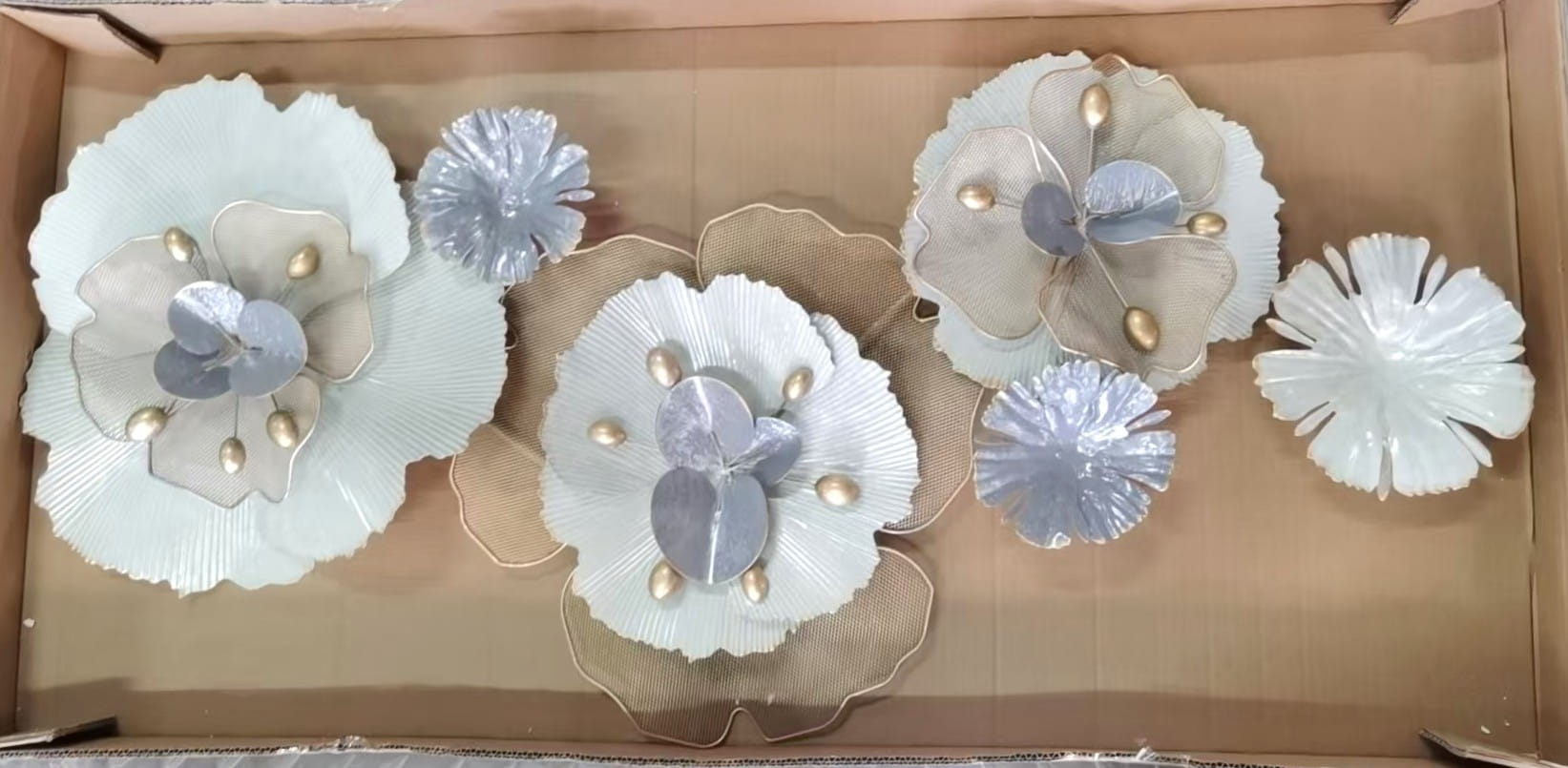 3D Handcrafted Metal Flower Wall Art