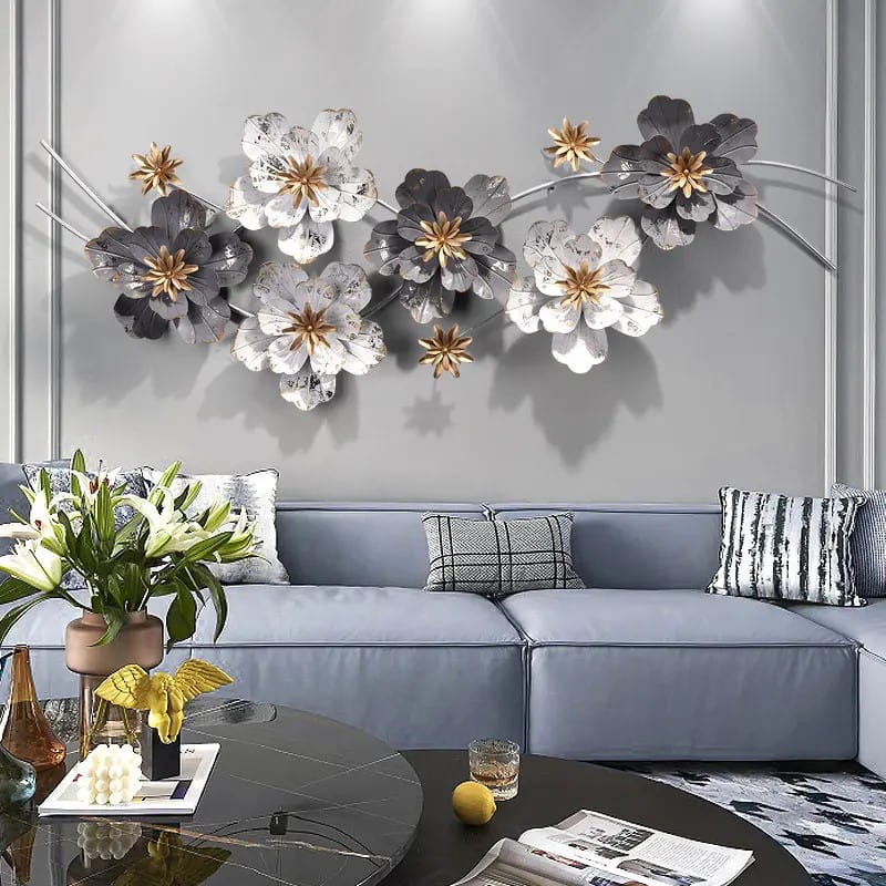 Handcrafted 3D Metal Cutout Flower Home Decor Accent