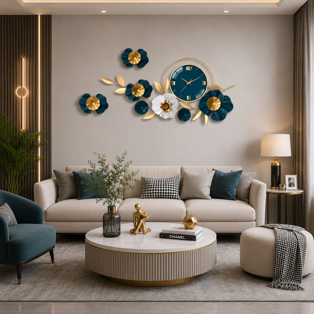 Contemporary Stainless Steel Wall Clock