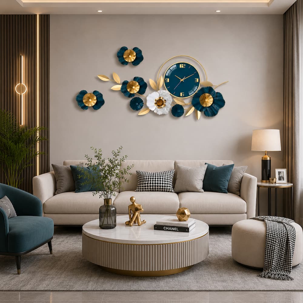 Contemporary Stainless Steel Wall Clock
