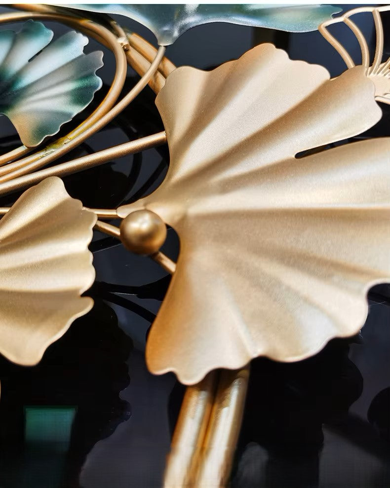Modern Creative Ginkgo Leaf Wall Clock