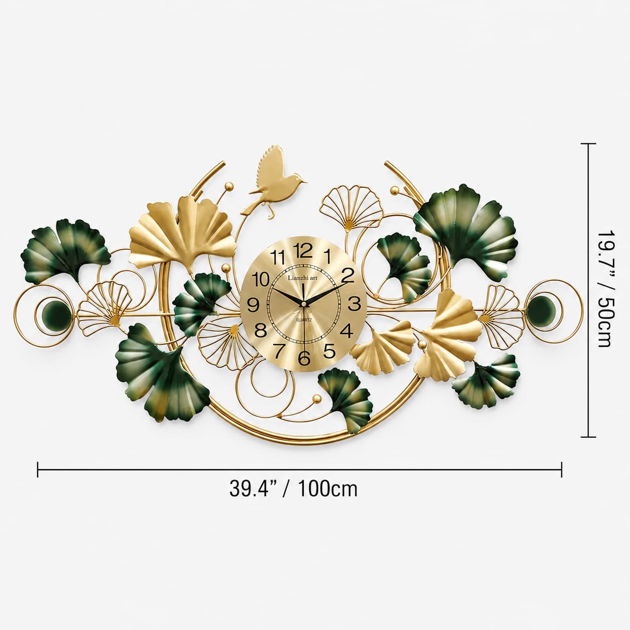 Modern Creative Ginkgo Leaf Wall Clock