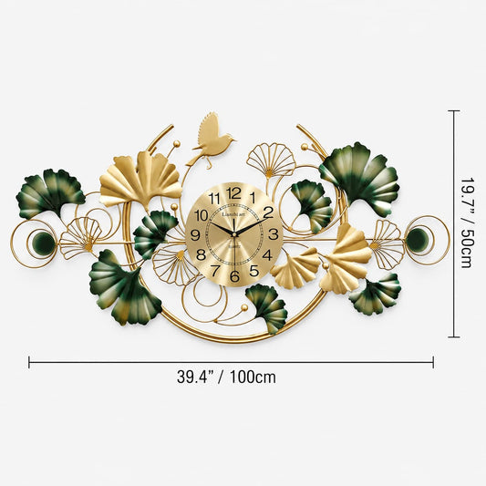 Modern Creative Ginkgo Leaf Wall Clock
