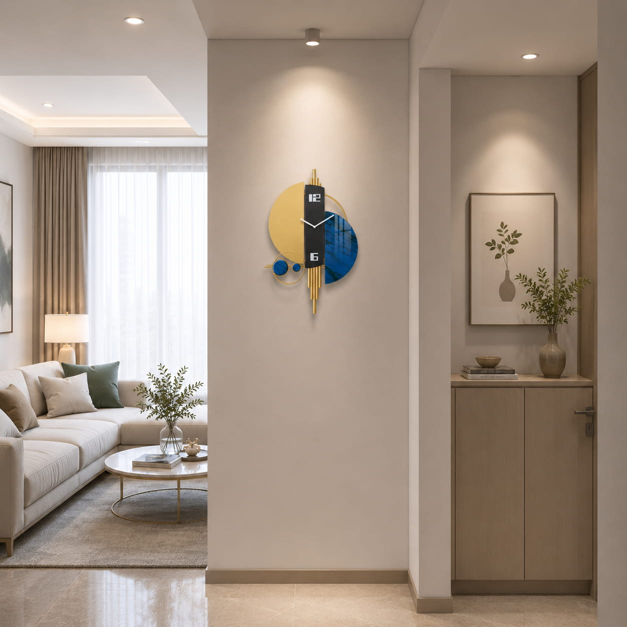 Luxury Modern 3D Geometric Metal Wall Clock