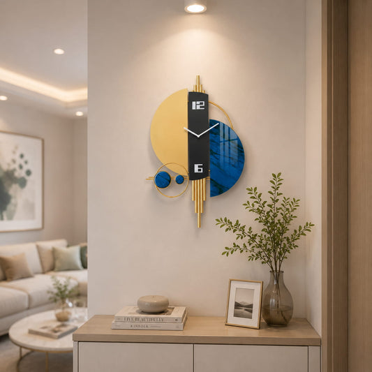 Luxury Modern 3D Geometric Metal Wall Clock