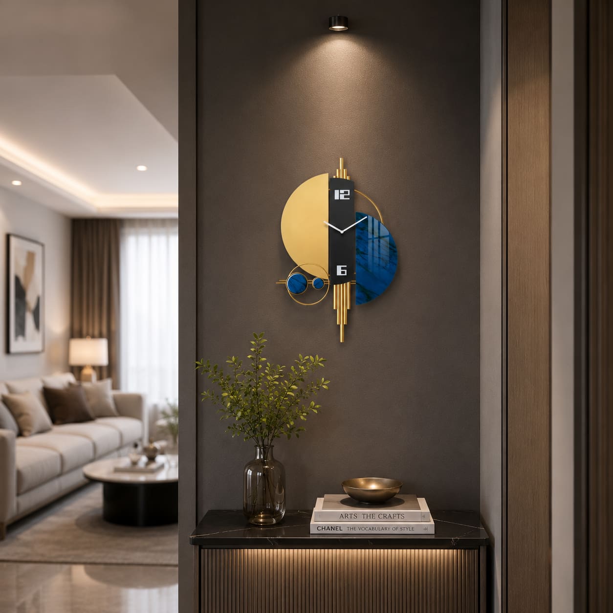 Luxury Modern 3D Geometric Metal Wall Clock
