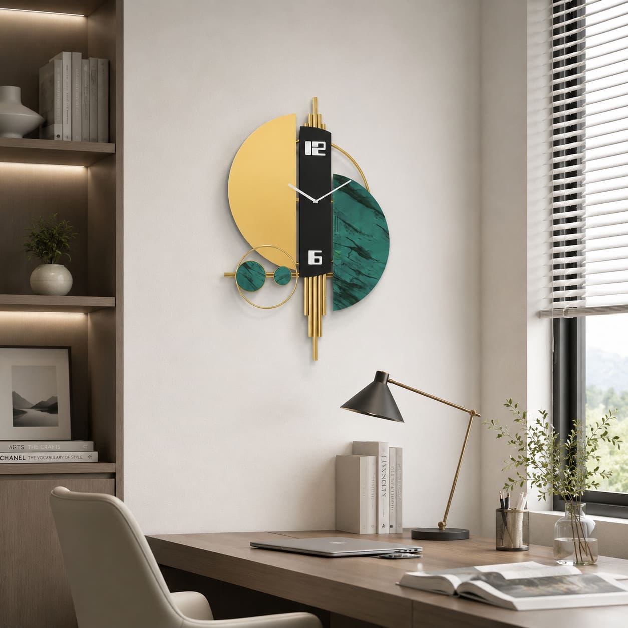 Luxury Modern 3D Geometric Metal Wall Clock