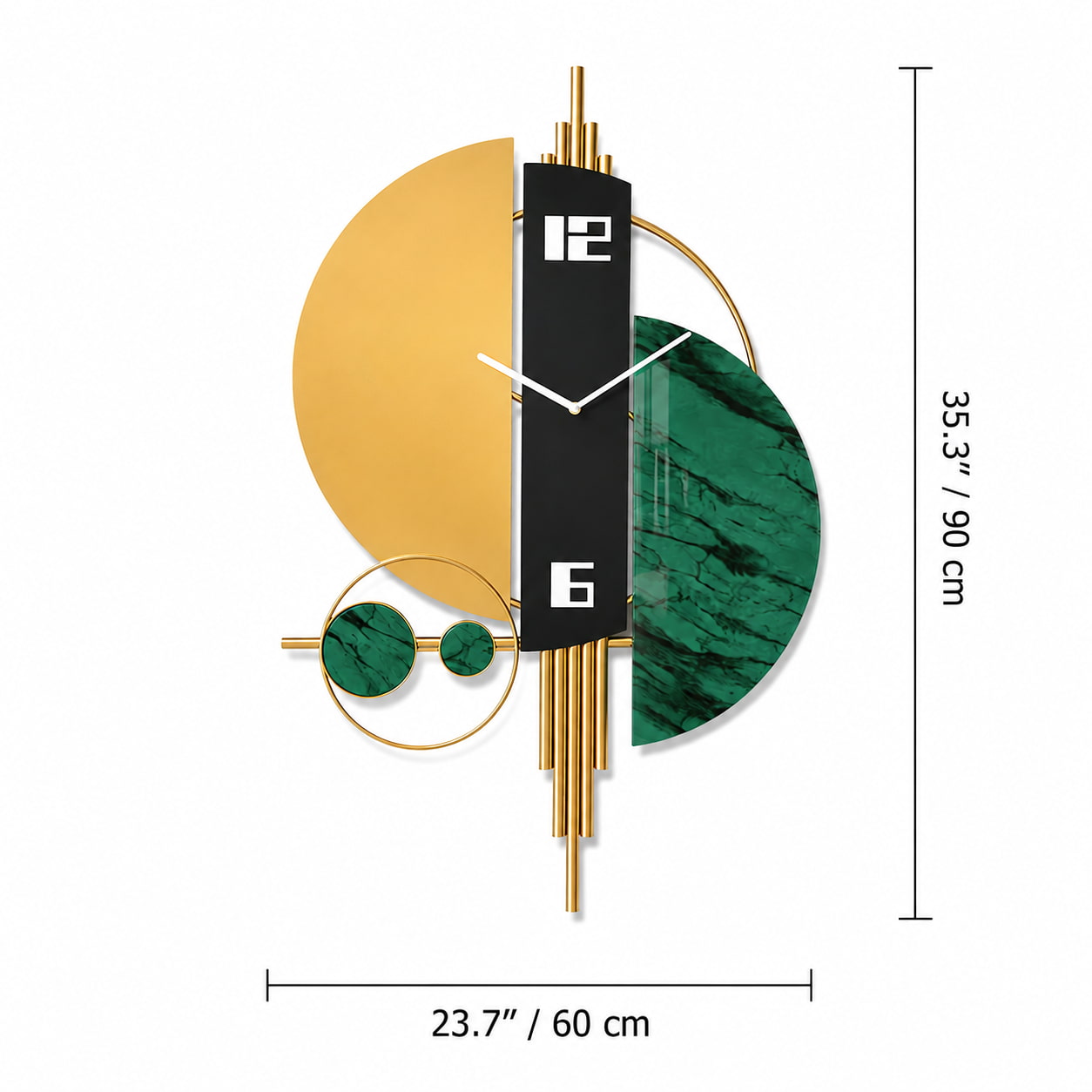 Luxury Modern 3D Geometric Metal Wall Clock