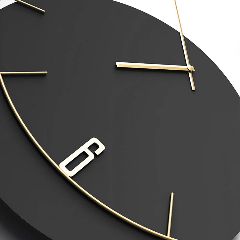 Modern Oversized Geometric Round Metal Wall Clock