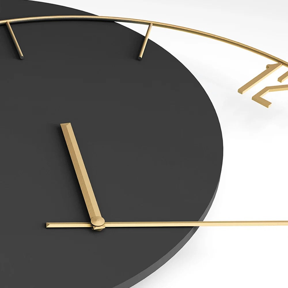 Modern Oversized Geometric Round Metal Wall Clock