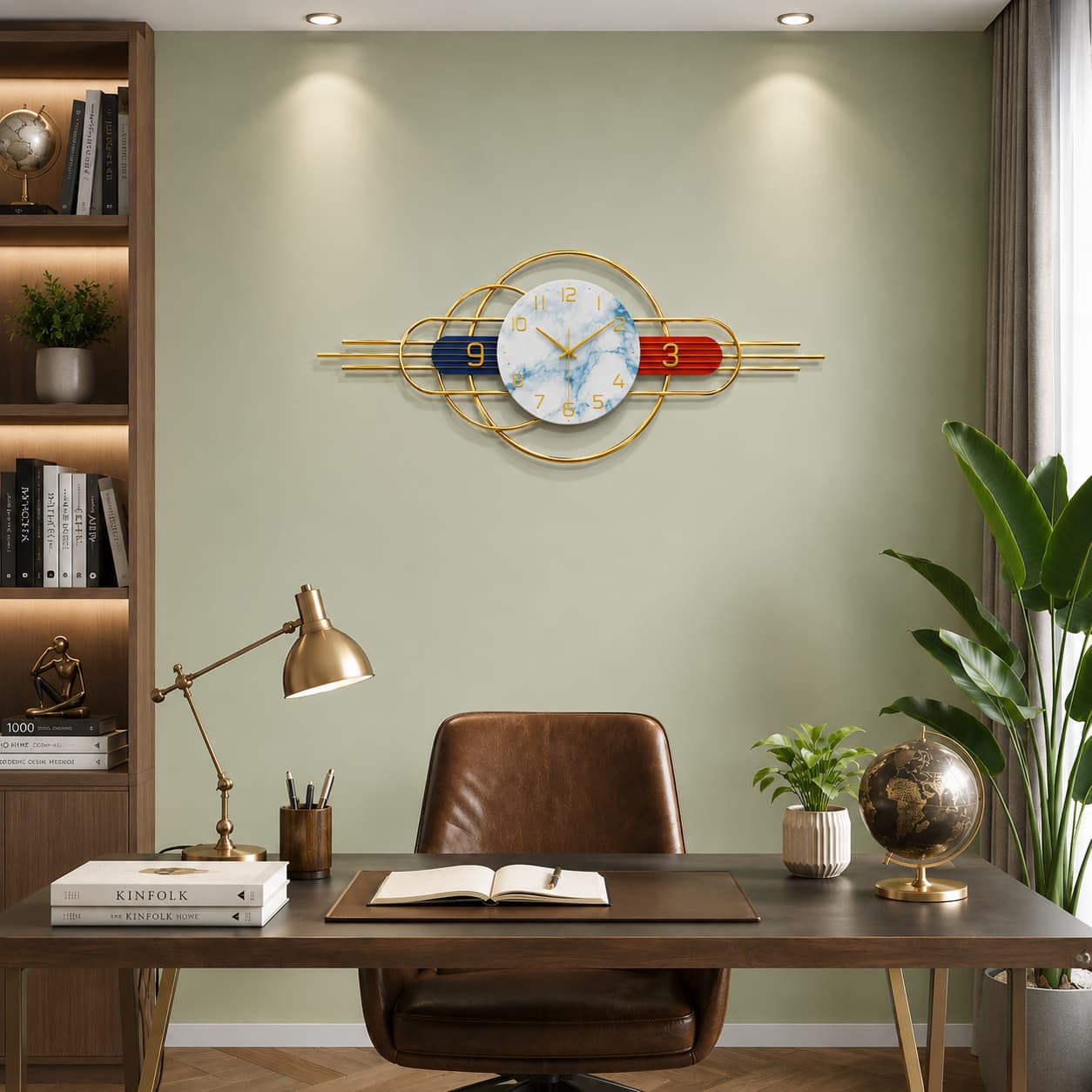 pendulum artistic accent piece creative geometric wall clock