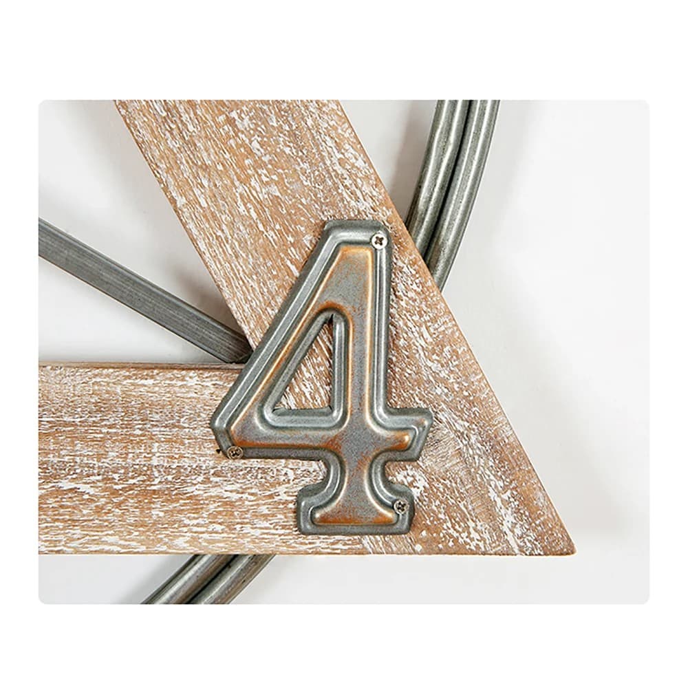 Triangle Wooden Vintage Geometric Art Wall Clock