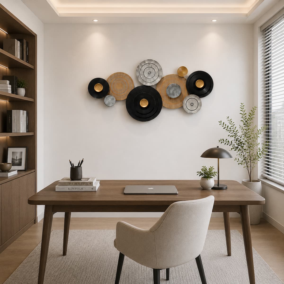 Creative 3D Multi-Color Geometric Metal Wall Art