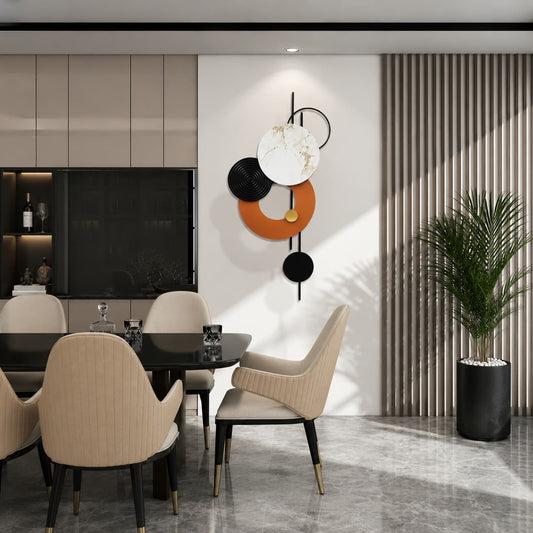 Geometric Metal Wall Sculpture Home Decor