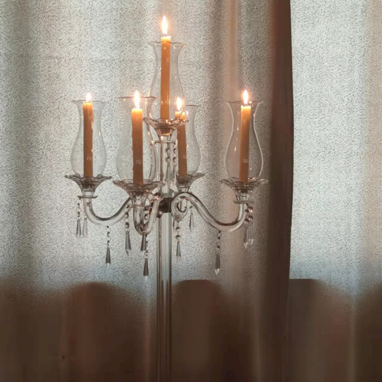 Crystal Glass Candelabra