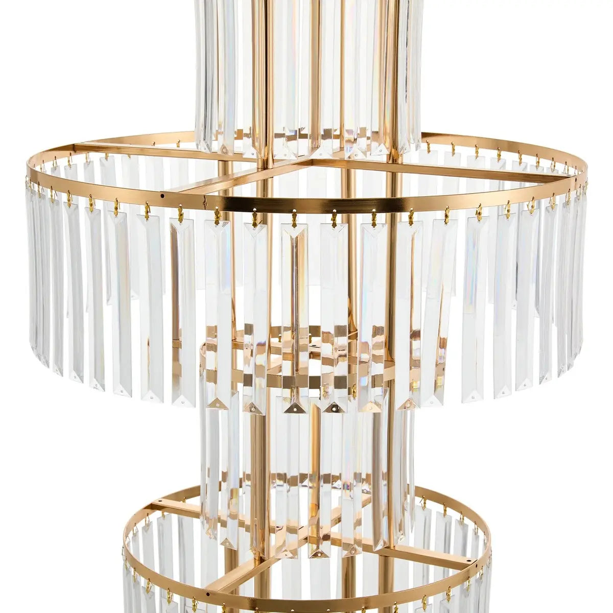 40" Gold 5-Tier Round Metal Flower Stand