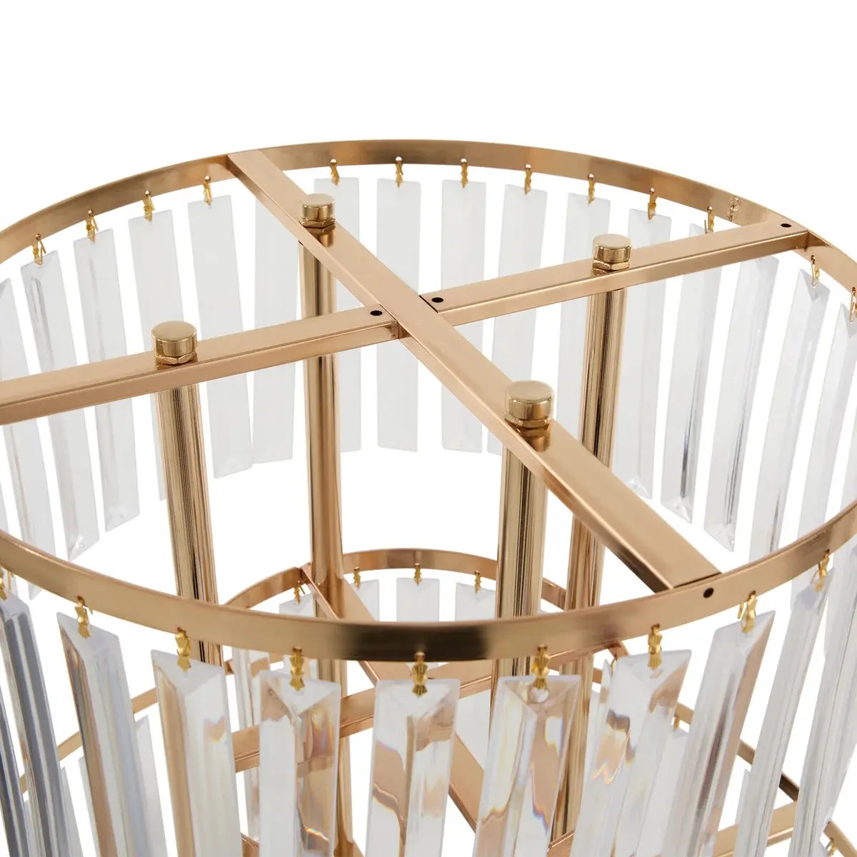 40" Gold 5-Tier Round Metal Flower Stand