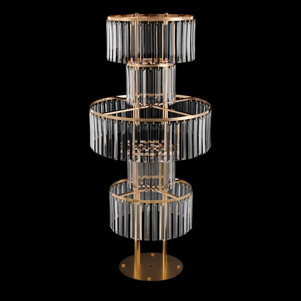 5-Tier Round Gold Flower Stand
