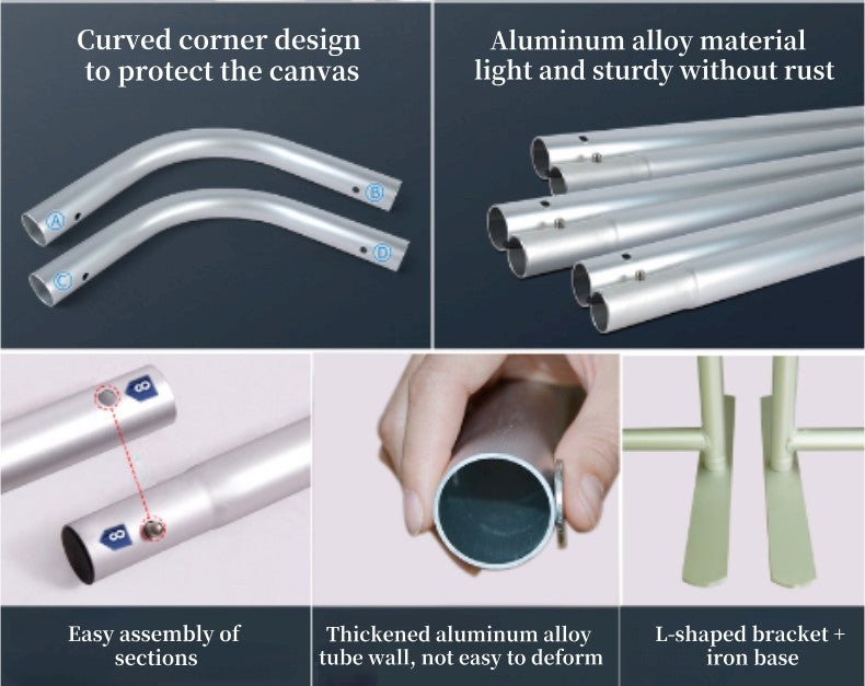 3Pcs Aluminum Alloy Backdrop Stand