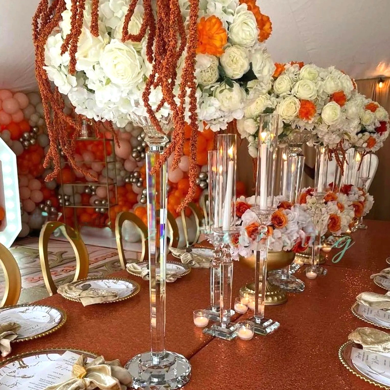 Crystal Table Floral Stand