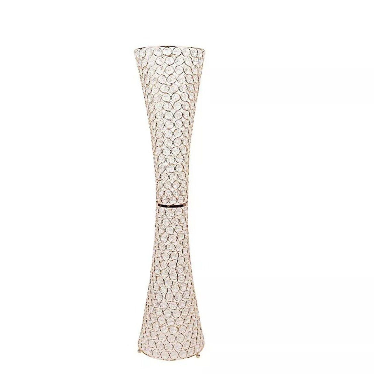 36" Gold Full Crystal Centerpiece Stand 