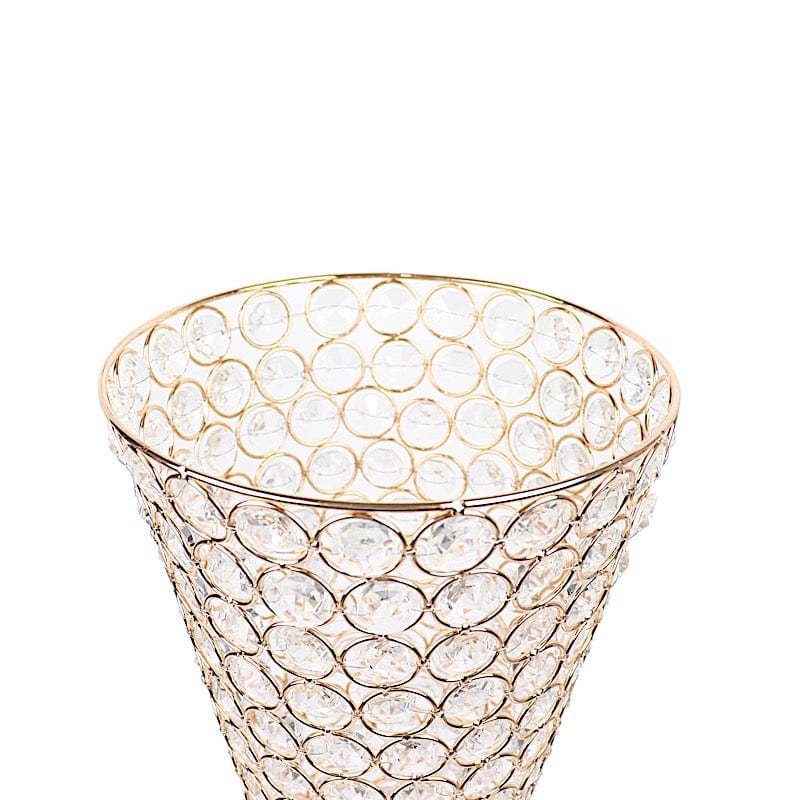 36" Gold Full Crystal Centerpiece Stand 
