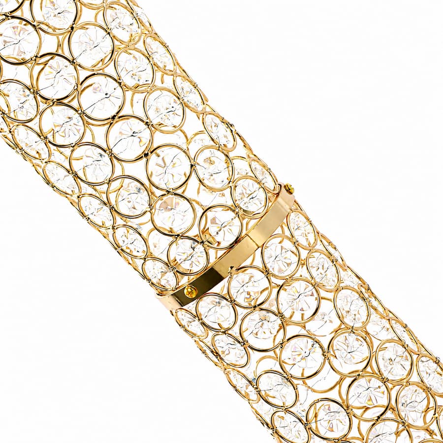 36" Gold Full Crystal Centerpiece Stand 