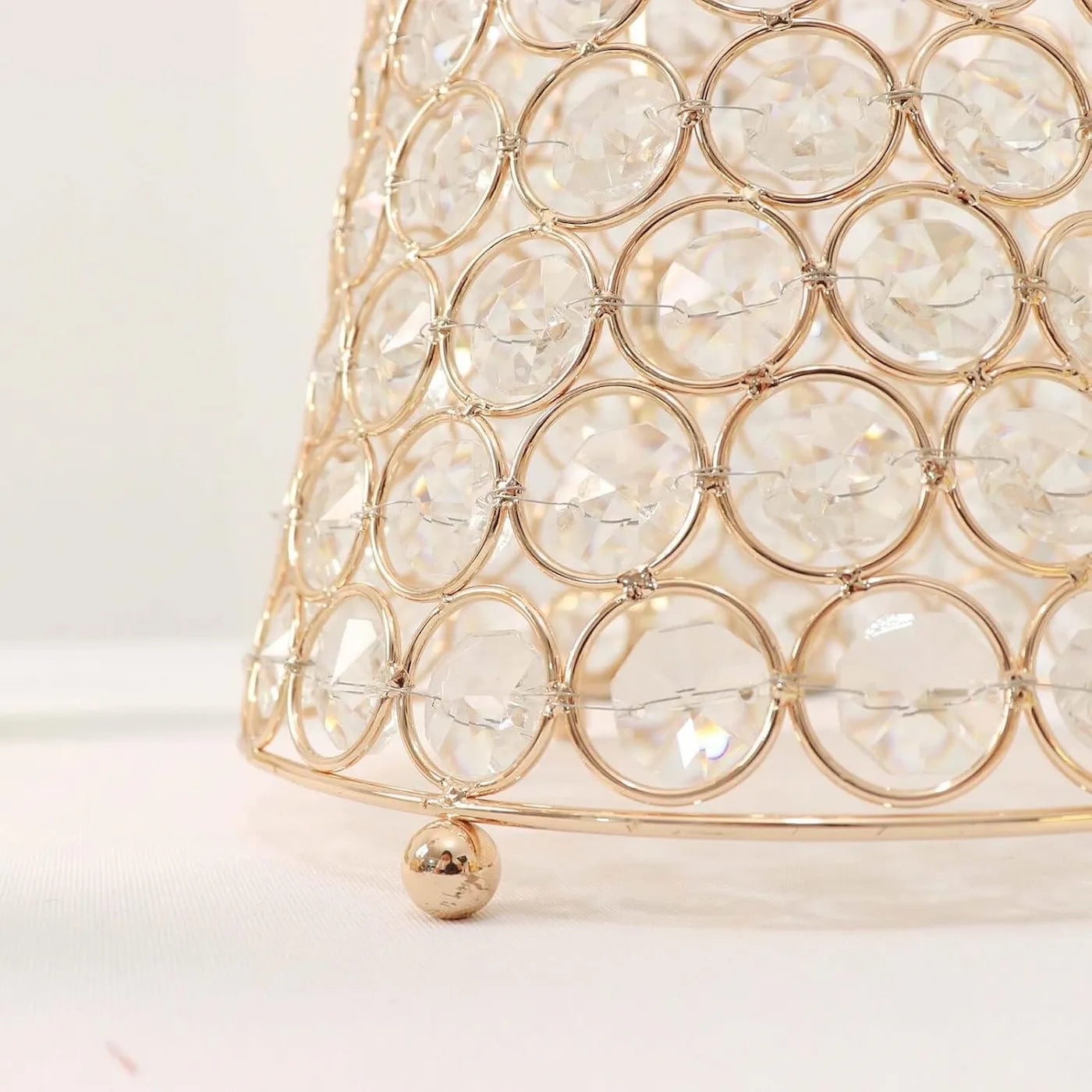 36" Gold Full Crystal Centerpiece Stand 