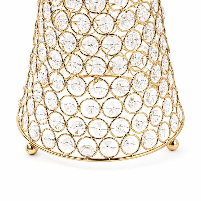 36" Gold Full Crystal Centerpiece Stand 