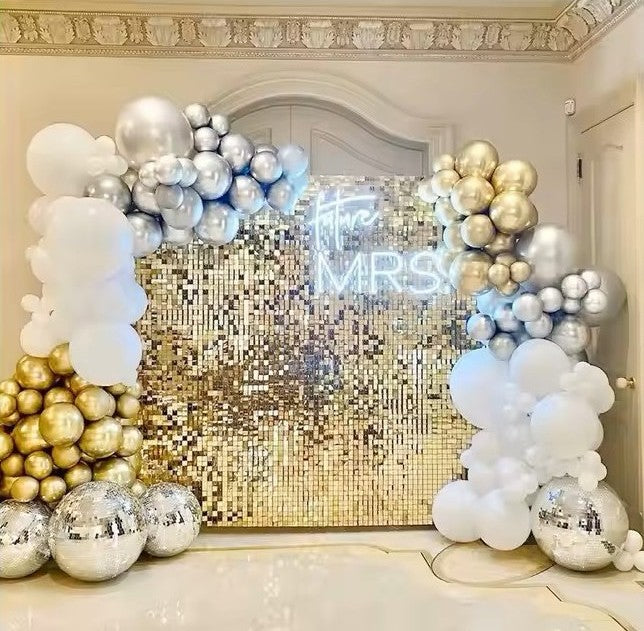 Mirror Light Gold Shimmer Wall