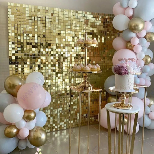 Mirror Light Gold Shimmer Wall