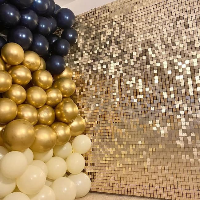 Mirror Light Gold Shimmer Wall