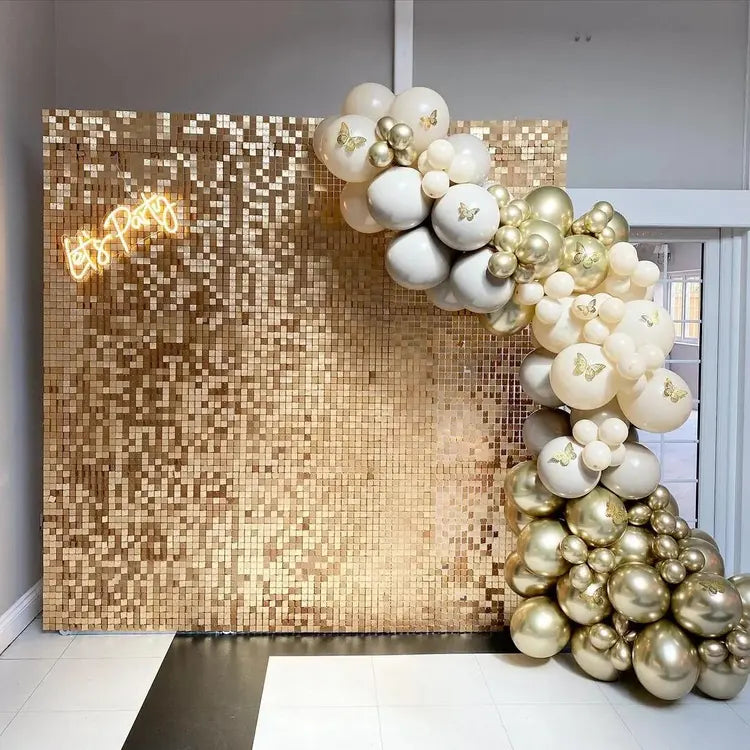Mirror Light Gold Shimmer Wall