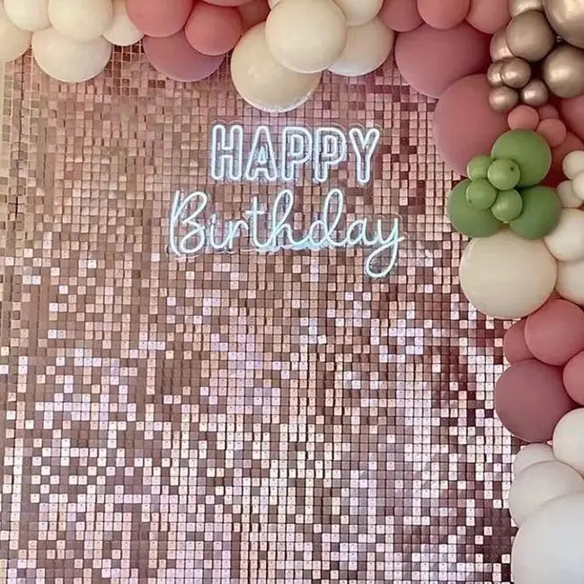 Light Matte Rose Gold Shimmer Wall