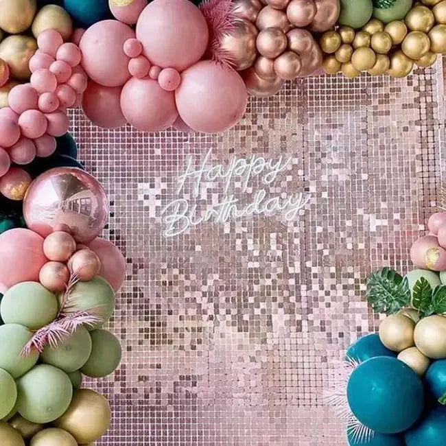Light Matte Rose Gold Shimmer Wall