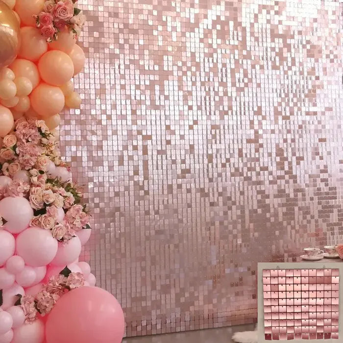 Light Matte Rose Gold Shimmer Wall
