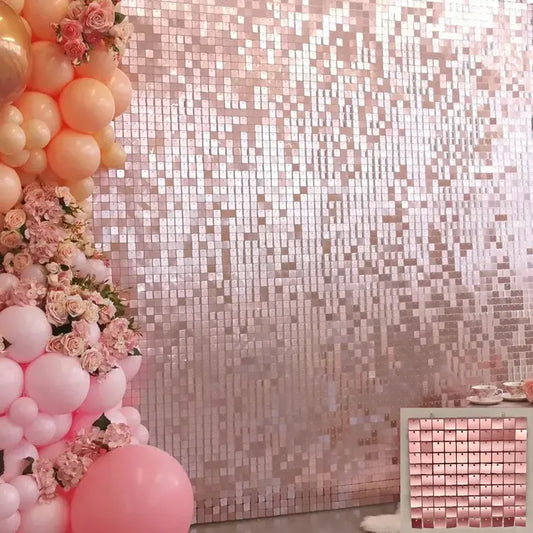 Light Matte Rose Gold Shimmer Wall
